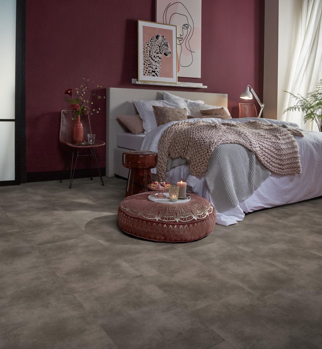 Ambiant Concrete XL Tegel Mid Grey Dryback