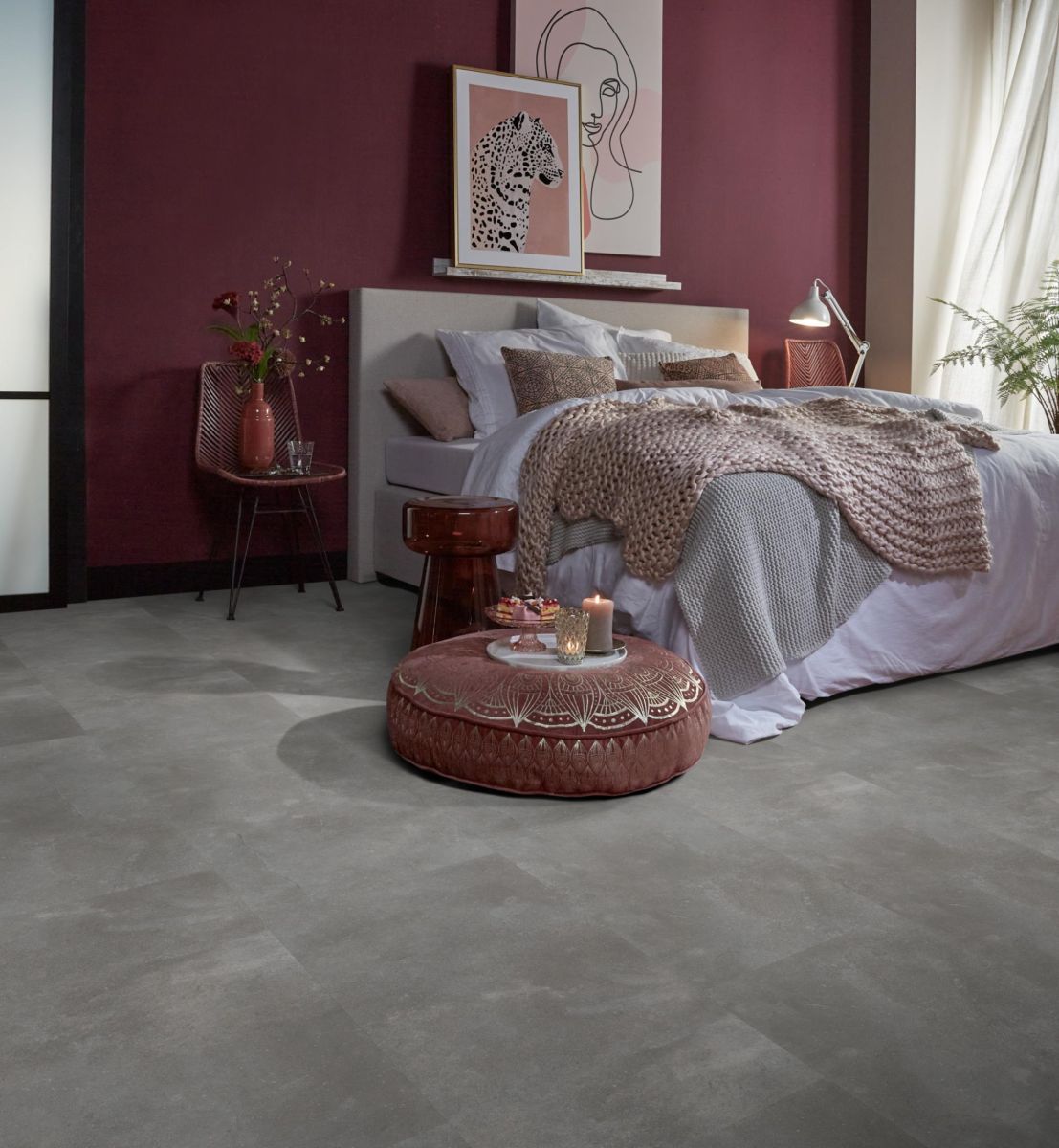 Ambiant Piazzo XL Tegel Dark Grey Dryback