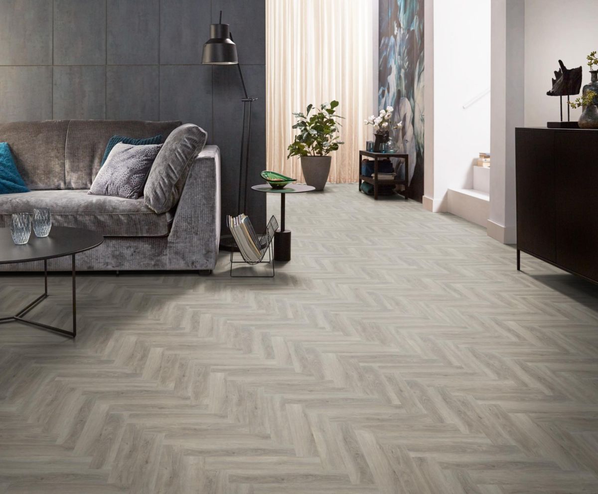 Ambiant Spigato Visgraat Light Grey Dryback